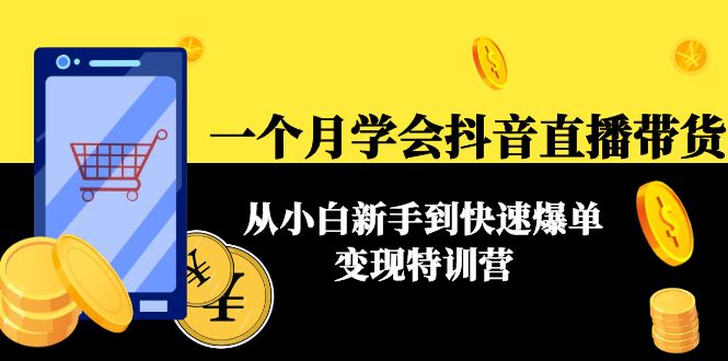 （4299期）一个月学会抖音直播带货：从小白新手到快速爆单变现特训营(63节课)