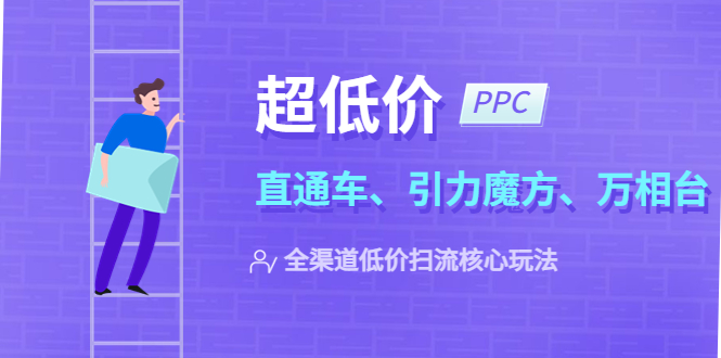 （5659期）2023超低价·ppc—“直通车、引力魔方、万相台”全渠道·低价扫流核心玩法