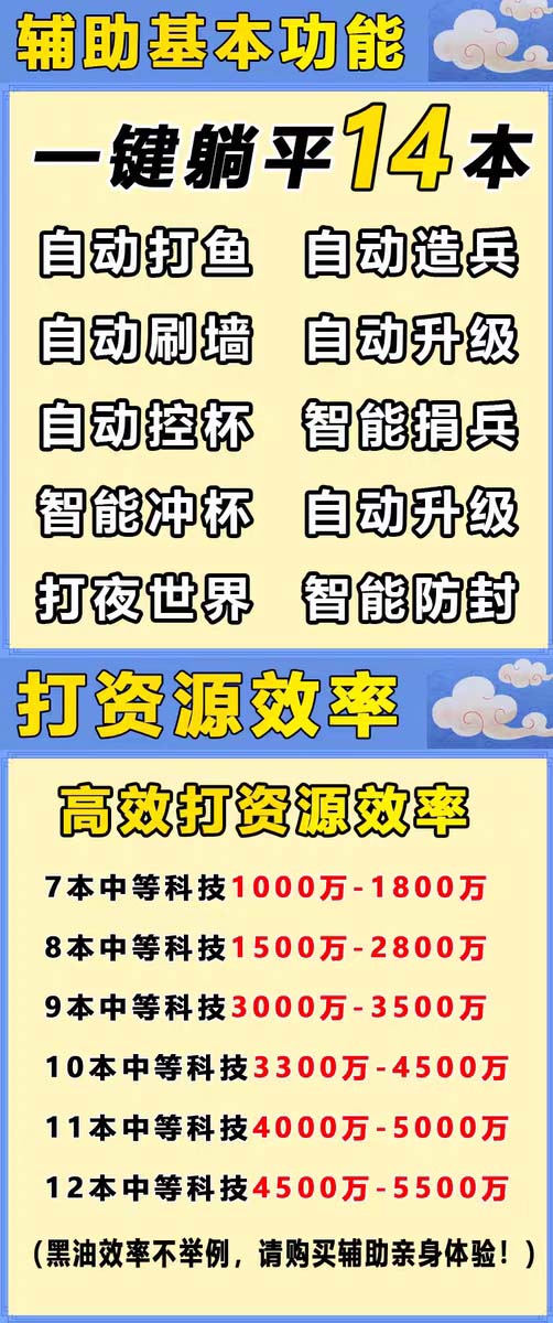 （6060期）最新coc部落冲突辅助脚本，自动刷墙刷资源捐兵布阵宝石【永久脚本+教程】