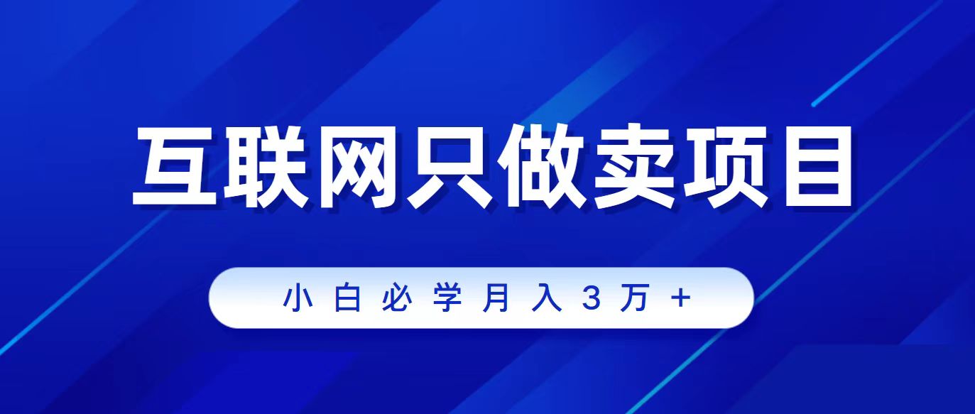 （9623期）互联网的尽头就是卖项目，被割过韭菜的兄弟们必看！轻松月入三万以上！_80楼网创