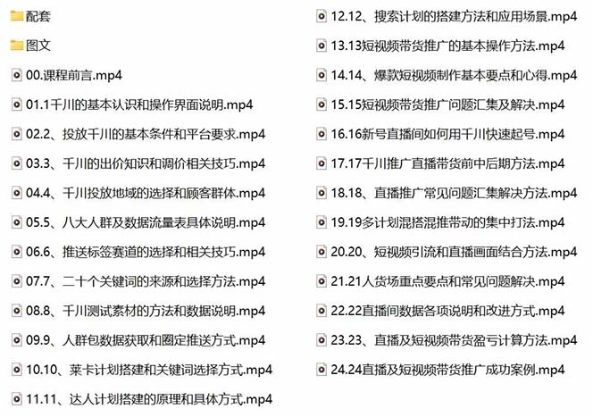 （7662期）2023巨量千川小白到高手：推广逻辑 计划搭建 搭建思路等(教程+图文+配套)