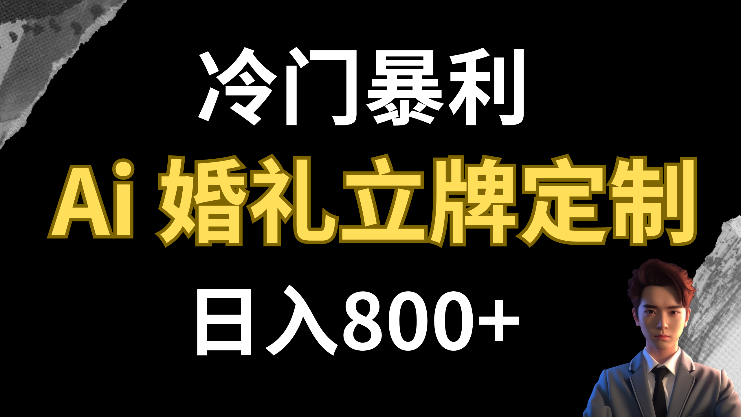 （7770期）冷门暴利项目 AI婚礼立牌定制 日入800+_80楼网创