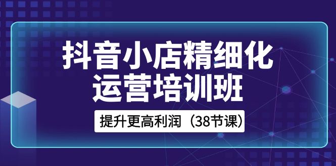 （8391期）抖音小店-精细化运营培训班，提升更高利润（38节课）_80楼网创