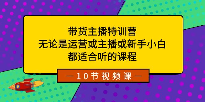 （8464期）带货主播特训营：无论是运营或主播或新手小白，都适合听的课程_80楼网创