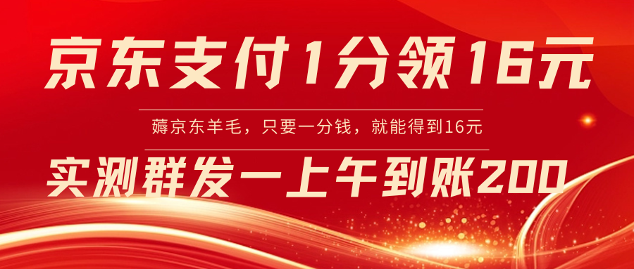 （8678期）京东支付1分得16元实操到账200_80楼网创