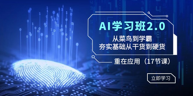 （8964期）AI学习班2.0：从菜鸟到学霸，夯实基础从干货到硬货，重在应用（17节课）_80楼网创