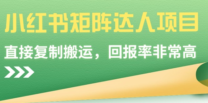 （9019期）小红书矩阵达人项目，直接复制搬运，回报率非常高_80楼网创