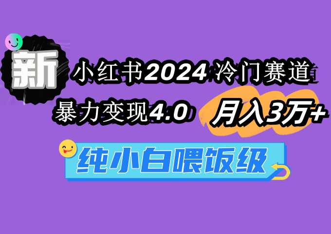 （9134期）小红书2024冷门赛道 月入3万+ 暴力变现4.0 纯小白喂饭级_80楼网创