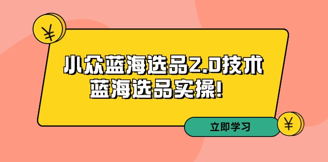 （9189期）拼多多培训第33期：小众蓝海选品2.0技术-蓝海选品实操！_80楼网创