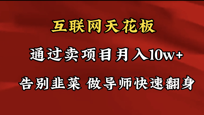 （9201期）导师训练营互联网的天花板，让你告别韭菜，通过卖项目月入10w+，一定要…_80楼网创