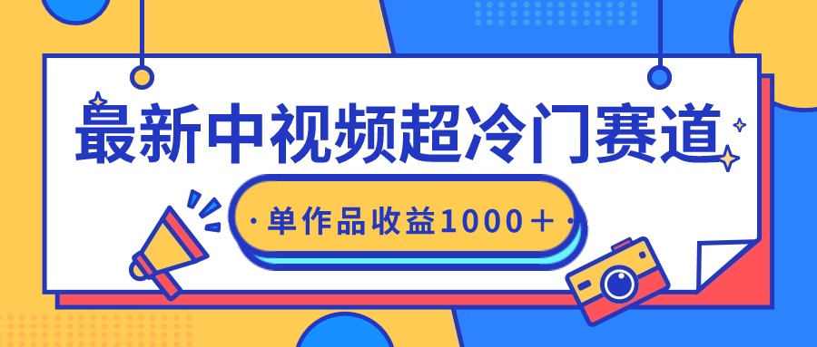 （9275期）最新中视频超冷门赛道，轻松过原创，单条视频收益1000＋_80楼网创