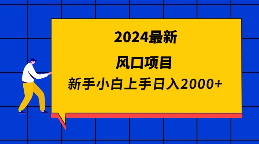 （9483期）2024最新风口项目 新手小白日入2000+_80楼网创