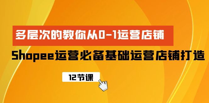 （9993期）Shopee-运营必备基础运营店铺打造，多层次的教你从0-1运营店铺_80楼网创