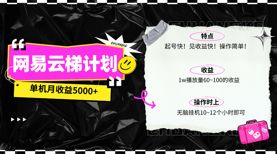 （10063期）最新网易云梯计划网页版，单机月收益5000+！可放大操作_80楼网创