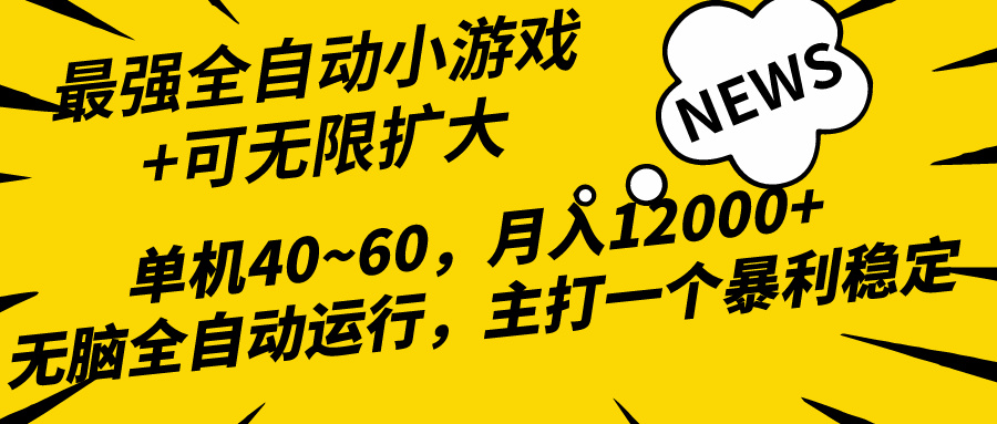 （10046期）2024最新全网独家小游戏全自动，单机40~60,稳定躺赚，小白都能月入过万_80楼网创