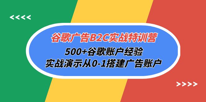 （10096期）谷歌广告B2C实战特训营，500+谷歌账户经验，实战演示从0-1搭建广告账户_80楼网创