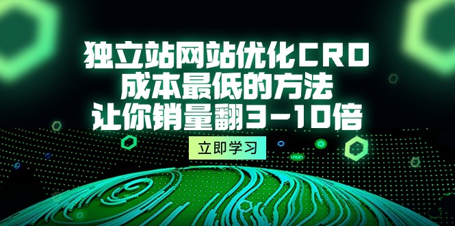 （10173期）独立站网站优化CRO，成本最低的方法，让你销量翻3-10倍（5节课）_80楼网创