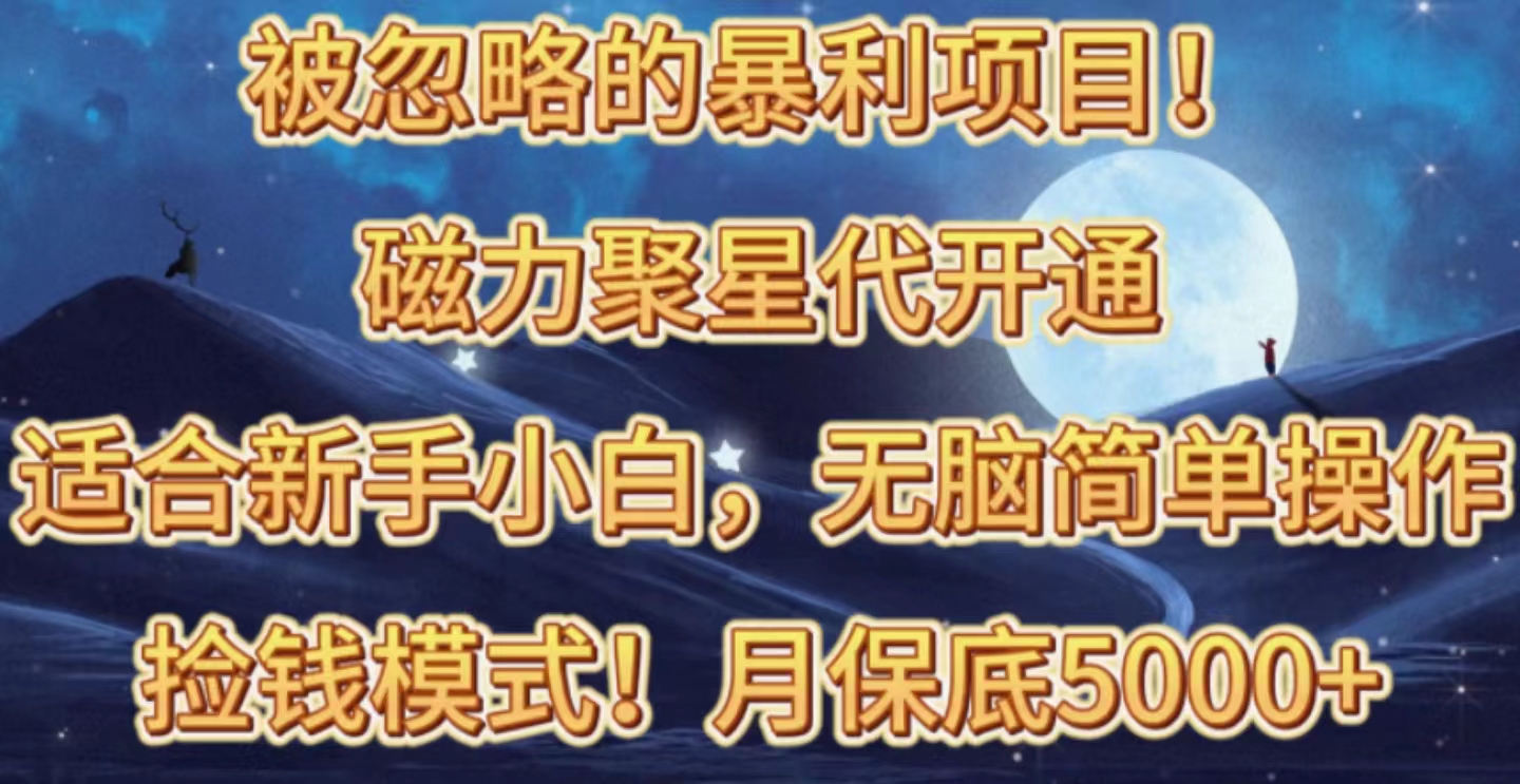 （10245期）被忽略的暴利项目！磁力聚星代开通捡钱模式，轻松月入五六千_80楼网创