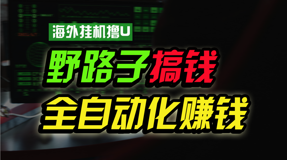 （10366期）海外挂机撸U新平台，日赚8-15美元，全程无人值守，可批量放大，工作室..