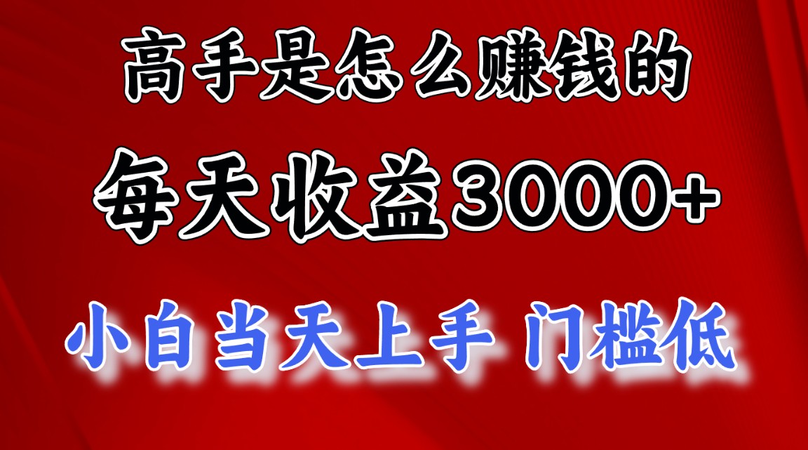 （10436期）高手是怎么赚钱的，一天收益3000+ 这是穷人逆风翻盘的一个项目，非常稳…_80楼网创