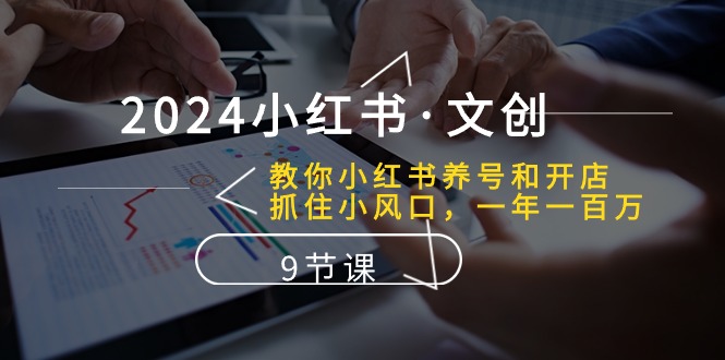 （10440期）2024小红书·文创：教你小红书养号和开店、抓住小风口 一年一百万 (9节课)_80楼网创