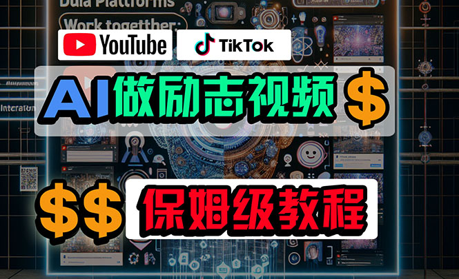 （10520期）利用AI制作励志视频，在YouTube和TikTok赚钱，小白可做（附工具）_80楼网创