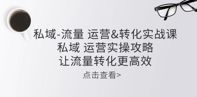 （10739期）私域-流量 运营&转化实操课：私域 运营实操攻略 让流量转化更高效_80楼网创