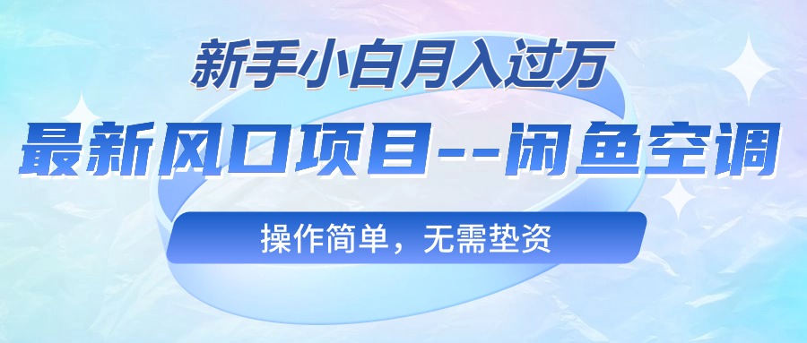 （10767期）最新风口项目—闲鱼空调，新手小白月入过万，操作简单，无需垫资_80楼网创