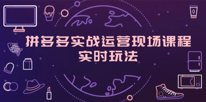 （11759期）拼多多实战运营现场课程，实时玩法，爆款打造，选品、规则解析