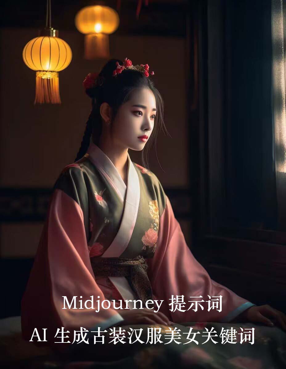 Midjourney关键词-AI生成中国风古装汉服美女人像提示关键词_80楼网创