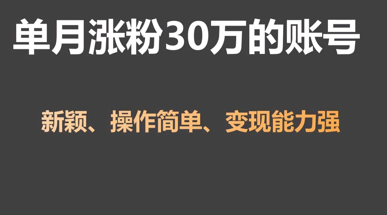 单月涨粉30万，带货收入20W，5分钟就能制作一个视频！_80楼网创