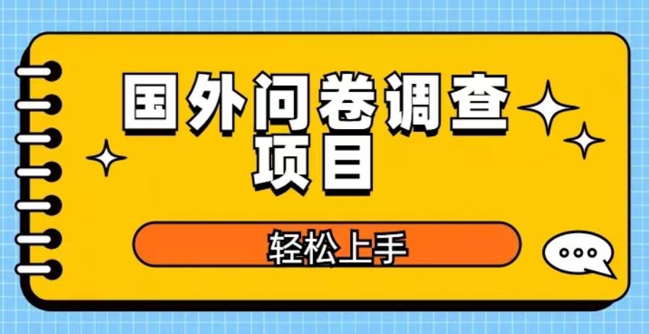 国外问卷调查项目，日入300+，在家赚美金