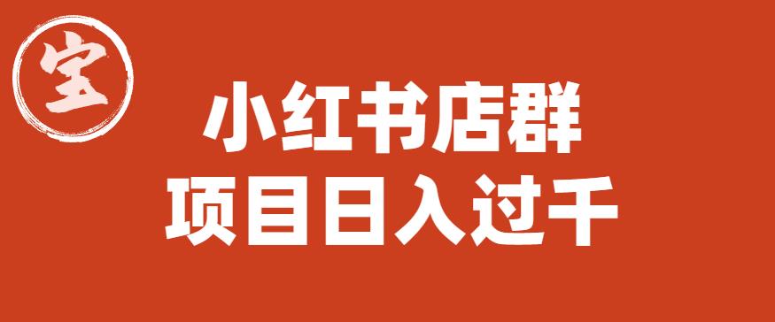 宝哥小红书店群项目，日入过千（图文教程）