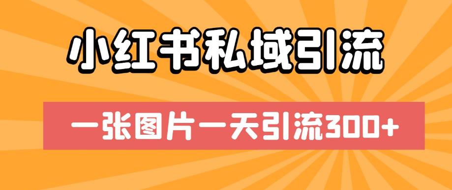 小红书私域引流，一张图片一天引流300+