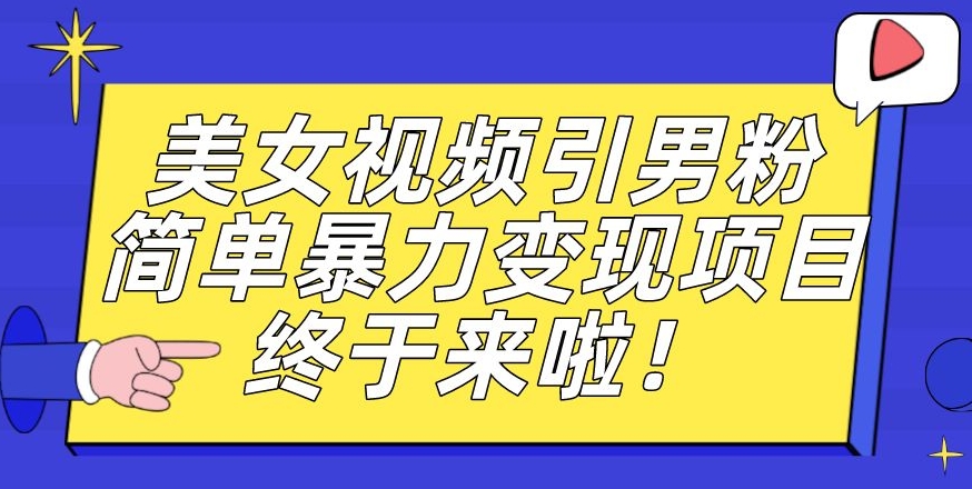 价值3980的男粉暴力引流变现项目，一部手机简单操作，新手小白轻松上手，每日收益500+