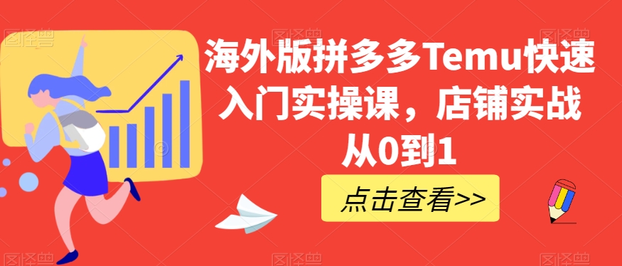 海外版拼多多Temu快速入门实操课，店铺实战从0到1_80楼网创