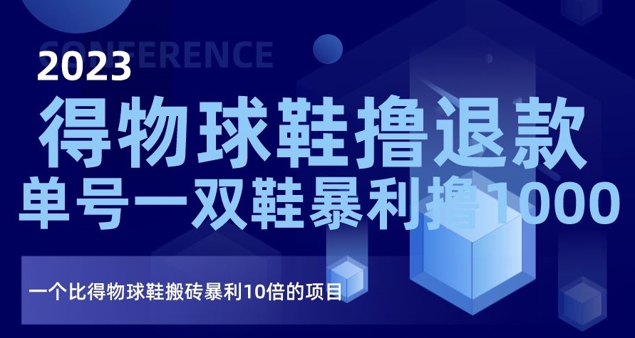 2023得物球鞋撸退款，单号一双鞋暴利撸1000，一个比得物球鞋搬砖暴利10倍的项目_80楼网创