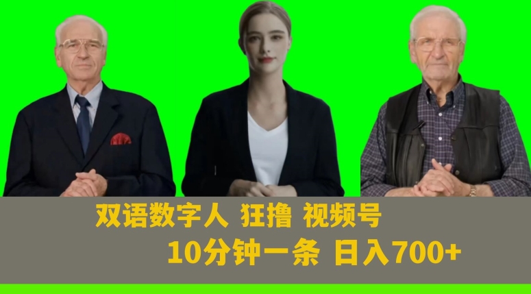 Ai生成双语数字人狂撸视频号，日入700+内附251G素材_80楼网创