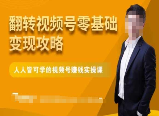 微信视频号零基础变现攻略，人人皆可学的视频号赚钱实操课_80楼网创