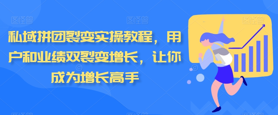 私域拼团裂变实操教程，用户和业绩双裂变增长，让你成为增长高手_80楼网创