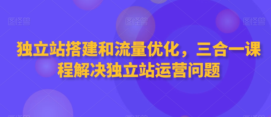 独立站搭建和流量优化，三合一课程解决独立站运营问题_80楼网创