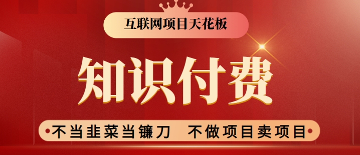 2024互联网项目天花板，新手小白也可以通过知识付费月入10W，实现财富自由_80楼网创