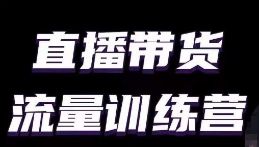 直播带货流量训练营，小白主播必学直播课_80楼网创