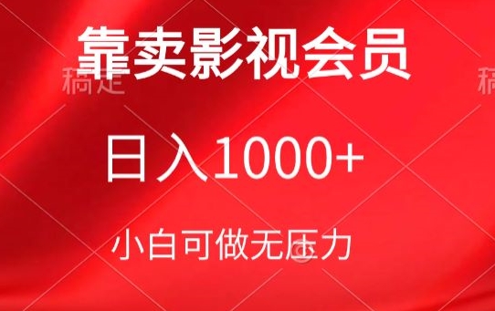 靠卖影视会员，日入1000+，落地保姆级教程，新手可学_80楼网创