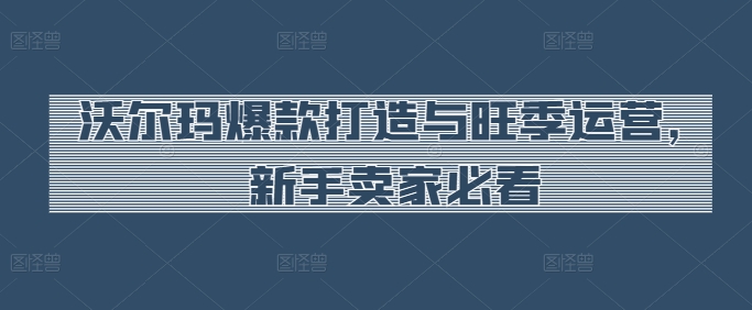 沃尔玛爆款打造与旺季运营，新手卖家必看_80楼网创