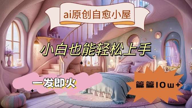 ai原创治愈小屋，小白也能轻松上手，一发即火，篇篇10w+