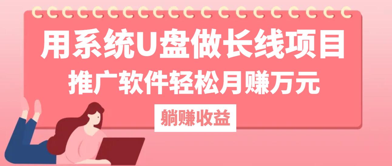 用系统U盘做长线项目，推广软件轻松月赚万元